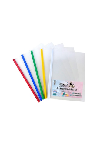 A-4 5'Lİ Yandan Sürgülü Sıkıştırmalı Dosya 1 Paket Artlantis A4 5
