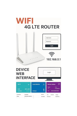 Novacom N300 Wi-fi 4g/lte Kablosuz İç Mekan Sim Kart Destekli Modem