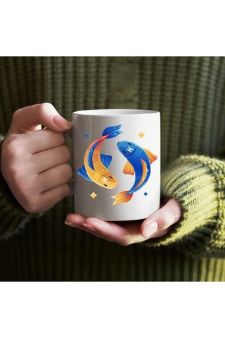 Balık Burcu Bardak - Balık Bardağı Beyaz