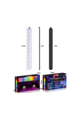 Yaozixa Araba Işıklı Dekorasyon Seti - 4 Şeritli Rgb Led, 12v Çıkışlı, Uzak Kumanda Ve Ses Kontrolü, Kolay Kurulum