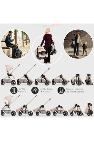 Elele Firenze Travel Sistem Bebek Arabası Yeşil