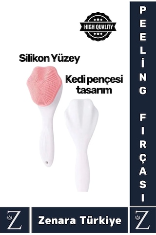 Premium Ergonomik Saplı Sevimli Tasarım Cilt Bakım Yüz Makyaj Temizleme Masaj Etkili Peeling Fırçası