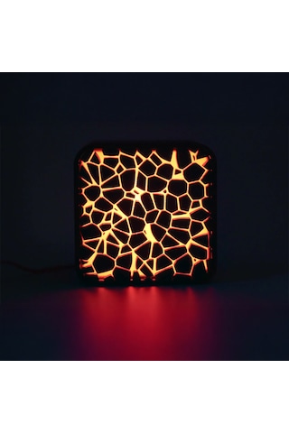 Lava Grid Gece Lambası Siyah
