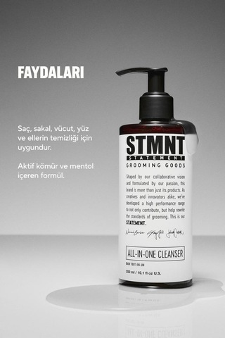 Stmnt Hepsi Bir Arada Saç Sakal Yüz Ve Vücut Temizleyici 300ml