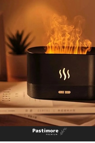 Hava Nemlendirici Aromatik Ultrasonik Led Işıklı Alev Görünüm Buhar Oda Kokusu Difüzörü 200ml Çok Renkli