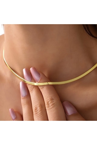 925 Ayar Gümüş Balık Sırtı Zincir Unısex Kolye Gümüş