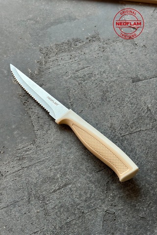 Neoflam Fika Tırtıklı Steak Bıçağı Bej 11 Cm D-neofek011