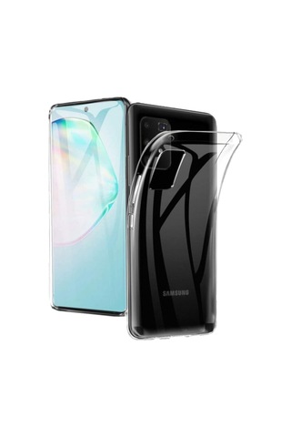 Samsung Uyumlu Galaxy A71 Kılıf Lüx Kamera Korumalı Şeffaf Silikon Kılıf Şeffaf
