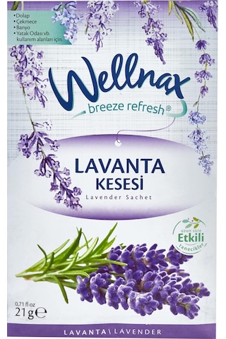 Wellnax Dolap ve Çekmece Kokusu Lavanta Kesesi 5 x 21 G