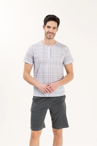Yeni İnci 3'Lü Erkek Pijama Takım Ekose 826 001