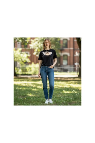 Urbantrendstore Unisex Sağlıklı Kal Baskılı Basic Oversize Fit Rahat Geniş Salaş T-shirt Günlük Tişört Beyaz