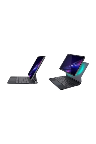 Apple Uyumlu iPad 11. Nesil A16 2025  Magic Style Manyetik Yapışmalı Klavyeli Tablet Kılıfı Klavyeli Kılıf