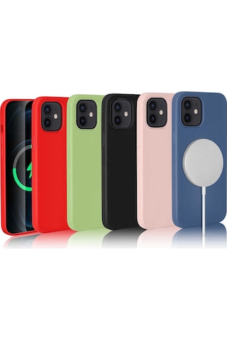 Apple Uyumlu iPhone 12 Mini Kılıf Zore Silksafe Wireless Kapak Mavi