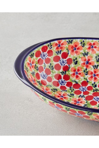 English Home Botanic Stoneware Kayık Tabak 25 Cm Renkli Renkli
