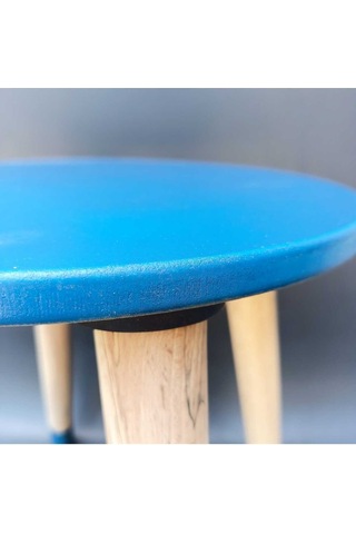 Na Neşeli Ahşap Ahşap Çocuk Taburesi. Çocuk Sandalyesi. Çalışma Masası .renkli Çocuk Odası Sehpa Çiçeklik Ev Dekoru Boncuk Mavi