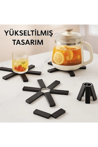Katlanabilir Isıya Dayanıklı Silikon Nihale Kaymaz Tencere Altlığı 1 Adet Özel Seri Silikon Diğer