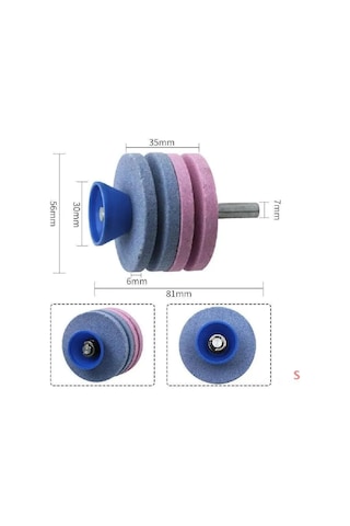 Symbee Elektrikli Matkap Tipi Çim Biçme Makinesi Bileme Başlığı - 4 Katmanlı Metal Parlatma Ve Keskinleştirme İçin