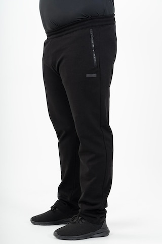 Maraton Sportswear Büyük Beden Erkek Düz Paça Basic Siyah Eşofman Altı 22342-Siyah