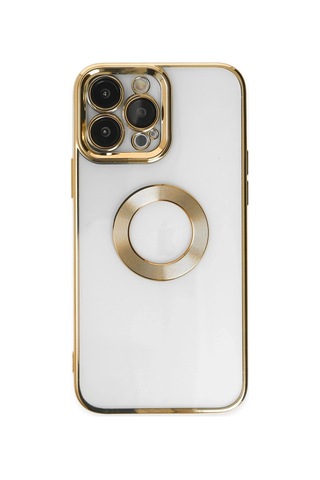 Apple iPhone Uyumlu 14 Pro Kılıf Slot Silikon - Gold Altın