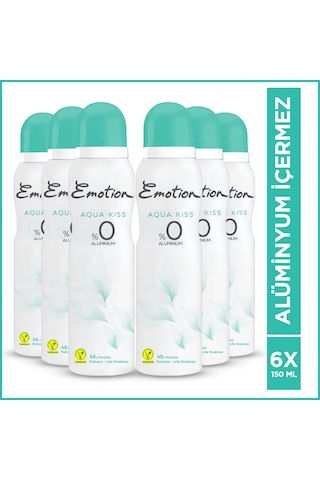 Emotion Aqua Kiss Kadın Sprey Deodorant 6 x 150 ML