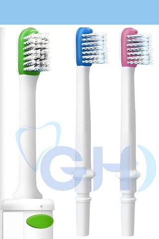 Gh Dent Sh16 Uyumlu 3 Lü Fırçalı Yedek Başlık Seti - Tek Gözlü Yüksek Tazyik & Profesyonel Fırçalama - Bpa Free & Fda Kriterli
