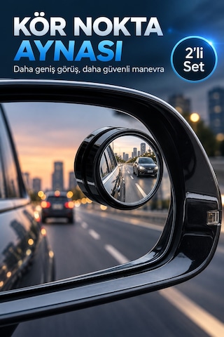 Ayarlanabilir Otomobil Yan Dikiz Kör Nokta Aynası Seti Geniş Açı