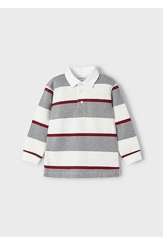 United Colors Of Benetton Mayoral Erkek Çocuk Polo Yaka Uzun Kollu T-shirt 04104 Turuncu