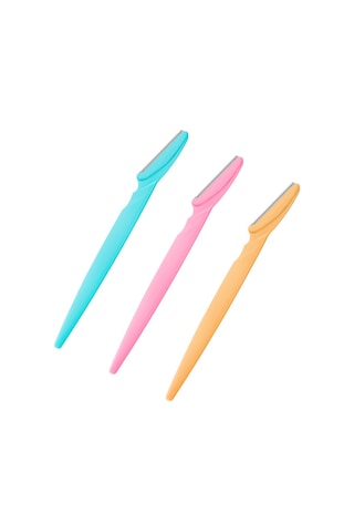 3'lü Kaş Tıraş Bıçağı, Kaş Düzeltici, Çok Renkli