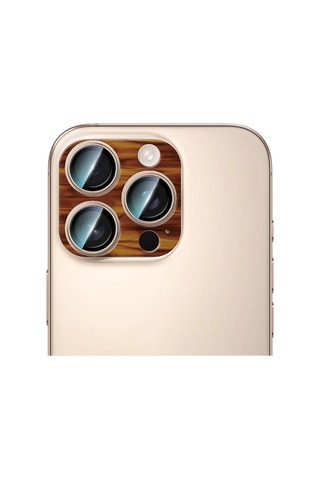 Apple Uyumlu iPhone 16 Pro Caseworld Crystal Color Serisi Full Kamera Lens Koruyucu Kahverengi