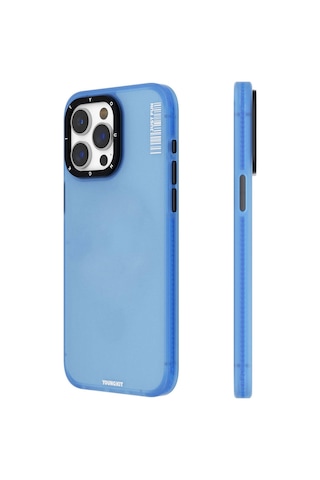 Apple Uyumlu iPhone 15 Pro Max Kılıf Buzlu Mat Tasarım Youngkit Colored Sand Serisi Kapak Siyah