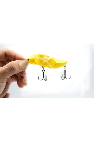 Reedark 7.5cm Sarı İki Milletli Döner Yaban Hayatı Balık Yemi - Abs Malzeme, Gerçekçi Tasarım