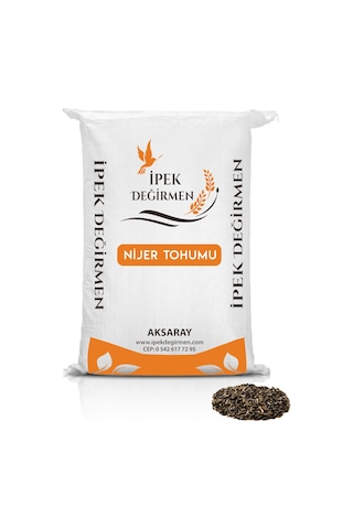 İpek Değirmen Nijer Tohumu 2 kg Kuşlar İçin Kızıştırıcı Kondisyon ve Enerji Kaynağı Taze Doğal Ek Besin