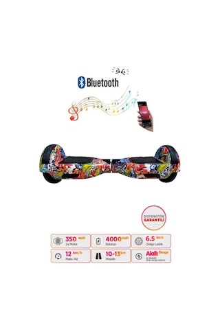 Citymate Hoverboard 6.5 inch Elektrikli Kaykay Scooter Bluetooth Hoparlörlü D11