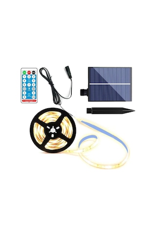 UpWay Güneş Enerjili Solar Aydınlatma RGB 5 Metre Silikonlu Şerit LED Ev Bahçe Süsleme Dekor
