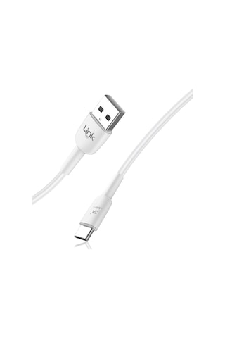 Linktech K602 Safe Type-C USB PD 3A 1 Metre Şarj Kablosu Beyaz