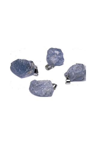 Sertifikalı Ham Işlenmemiş Doğal Akuamarin Taşı Kolye Gümüş Apar Çok Renkli