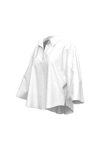 Calvin Klein Kadın Relaxed Poplin Beyaz Kısa Gömlek-16252