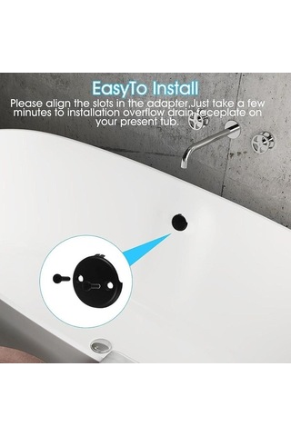 Trendooze Küvet Drenaj Kapağı Kit Siyah - Lavabo Banyo Uygun Siyah