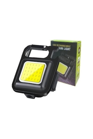 Led Mini Anahtarlık Şarjlı Çok Fonksiyonlu Outdoor Taşınabilir Fener Siyah