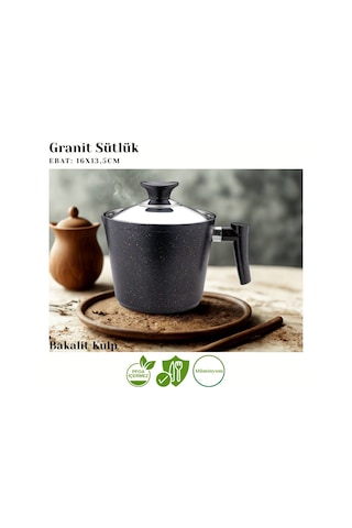 Granit Sütlük - Siyah Siyah