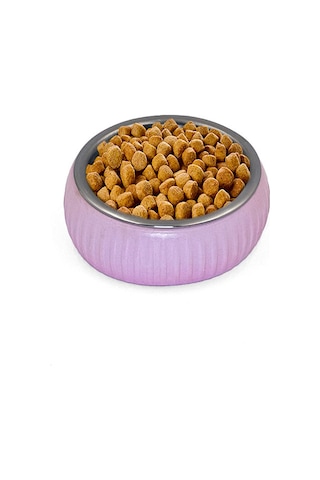 River World 250 Ml'lik Organik Seramik Evcil Hayvan Mama Kabı Pembe Renkte