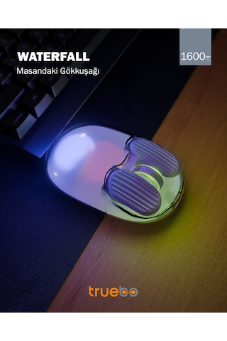Truebo Waterfall Wireless RGB Gökkuşağı Efektli Mouse