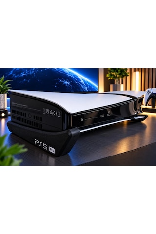 Ps5 Pro Uyumlu Yatay Stand Playstation 5 Pro Konsol Altlığı Sembollü Masaüstü Destek Standı Siyah