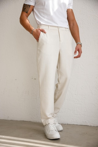 Braccas Erkek Esnek Dokulu Slim Fit Bej Pantolon Bej