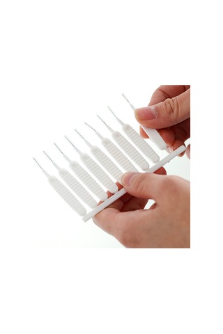 Geeksen 10 Adet Çok Amaçlı Delik Temizleme Fırçası - Duş Başlığı, Telefon Portu, Musluk, Klavye Ve Vantilatör Temizliği İçin Nilon Uçlu Esnek Tasarım Beyaz