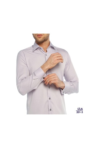 19 Renk * Micro Kumaş Kol Düğmeli Slim Fit Düz Renk Erkek Gömlek Beyaz