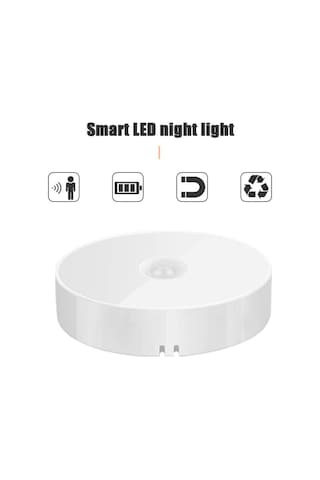Teltree Usb Şarjlı Pır Hareket Sensörlü Led Işık - Odalar, Dolaplar İçin Akıllı Ambiyans Aydınlatması - Beyaz Işık, Pp Malzeme, Dokunsuz Kontrol Diğer