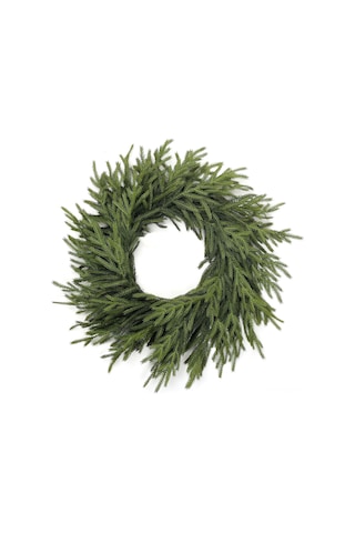 Gajeena 60cm Yeşil Plastik Noel Çiçekçesi - 24 İnç Simülasyonlu Norveç Çamı, Kapı/pencere/soğanlı Duvar Dekorasyonu, Dışarıda Kullanılabilir, 520g Ağırlık