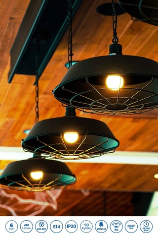 Rtl09221-10 Rother G45 Led Ampul 6w E14 470 Lümen 3000k Sarı Işık Enerji Tasarruflu Ampul 10 Adet