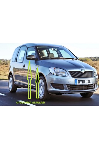 Skoda VRS Roomster Yan Aynalar Ve Çamurluk Yanı Damla Desen Bıçak
